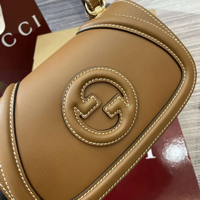Gucci 815700 Gucci Blondie mini shoulder bag Brown Leather