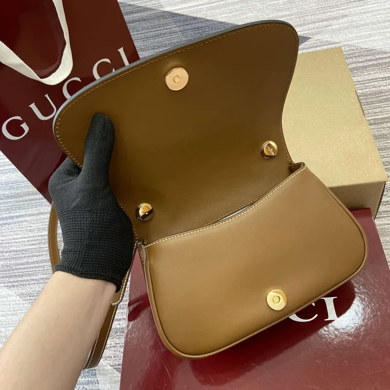 Gucci 815700 Gucci Blondie mini shoulder bag Brown Leather