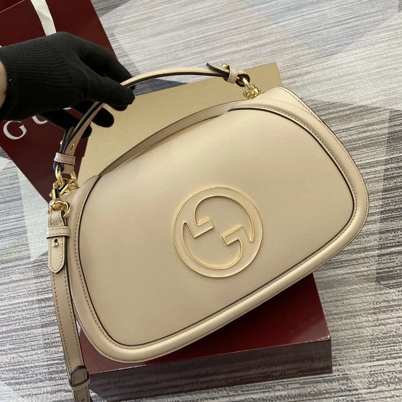 Gucci 815719 Gucci Blondie Medium top handle bag Leather Light Pink