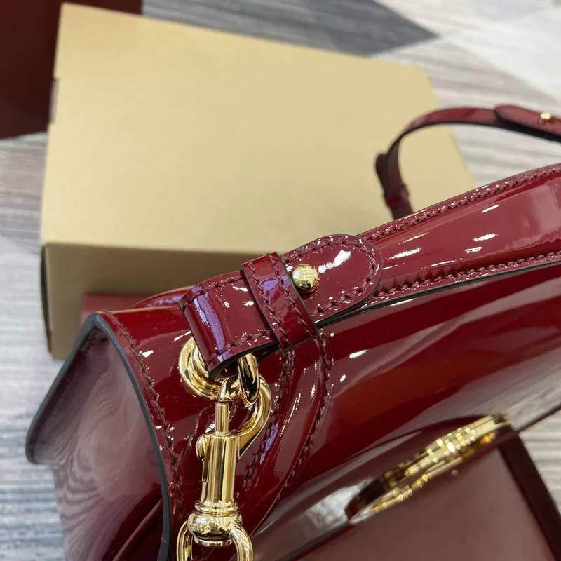 Gucci 815719 Gucci Blondie Medium top handle bag Patent Leather Red