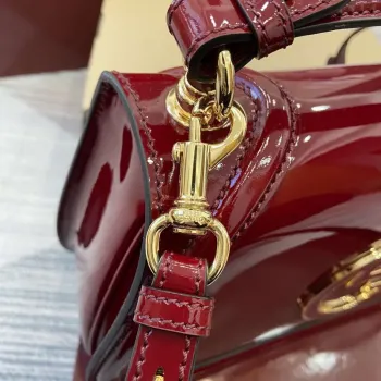 Gucci 815719 Gucci Blondie Medium top handle bag Patent Leather Red