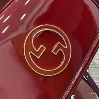 Gucci 815719 Gucci Blondie Medium top handle bag Patent Leather Red