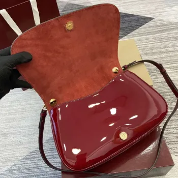 Gucci 815719 Gucci Blondie Medium top handle bag Patent Leather Red