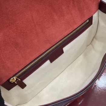 Gucci 815719 Gucci Blondie Medium top handle bag Patent Leather Red