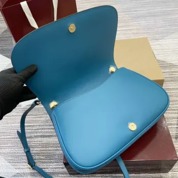 Gucci 815719 Gucci Blondie Medium top handle bag Blue suede