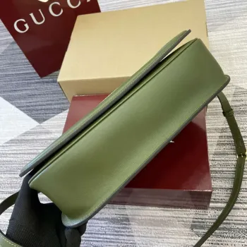 Gucci 815719 Gucci Blondie Medium top handle bag Green suede