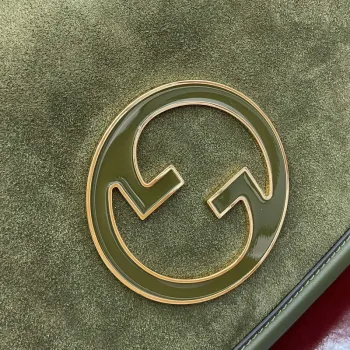 Gucci 815719 Gucci Blondie Medium top handle bag Green suede