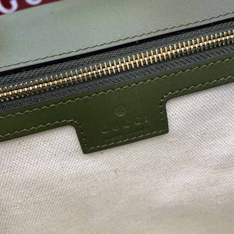 Gucci 815719 Gucci Blondie Medium top handle bag Green suede