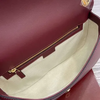 Gucci 815719 Gucci Blondie Medium top handle bag Red and  Wine Red suede