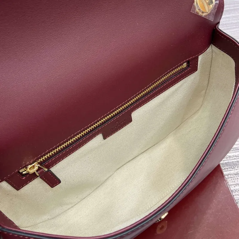 Gucci 815719 Gucci Blondie Medium top handle bag Red and  Wine Red suede