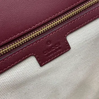 Gucci 815719 Gucci Blondie Medium top handle bag Red and  Wine Red suede