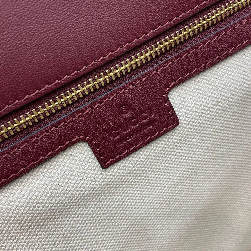 Gucci 815719 Gucci Blondie Medium top handle bag Red and  Wine Red suede