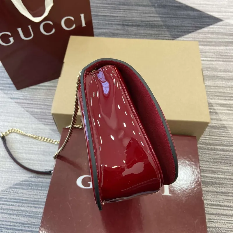 Gucci 815715 Gucci Blondie small shoulder bag Patent Leather Red