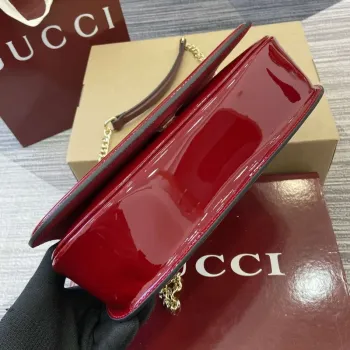 Gucci 815715 Gucci Blondie small shoulder bag Patent Leather Red