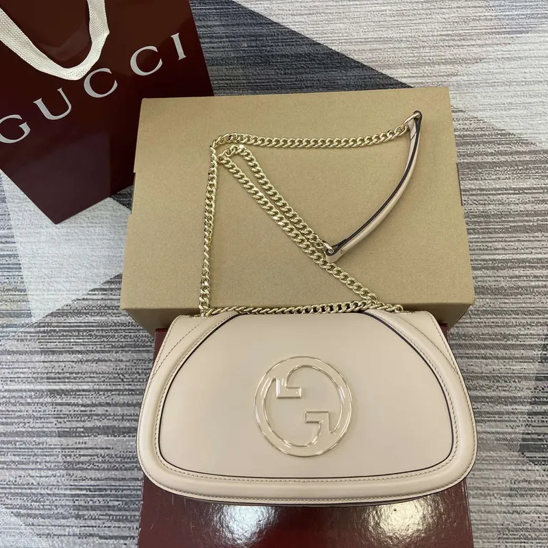 Gucci 815715 Gucci Blondie small shoulder bag Light Pink Leather