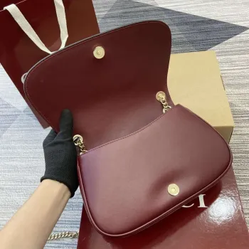 Gucci 815715 Gucci Blondie small shoulder bag Red and Wine red Suede Leather