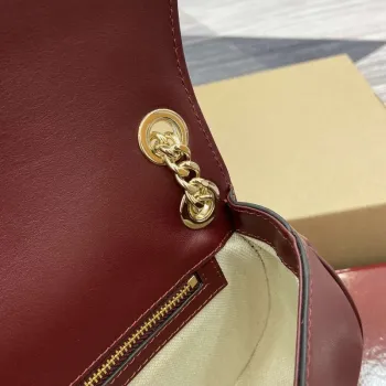 Gucci 815715 Gucci Blondie small shoulder bag Red and Wine red Suede Leather