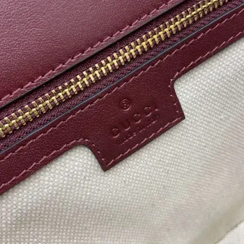 Gucci 815715 Gucci Blondie small shoulder bag Red and Wine red Suede Leather