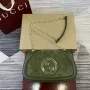 Gucci 815715 Gucci Blondie small shoulder bag Green Suede Leather