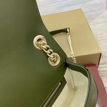Gucci 815715 Gucci Blondie small shoulder bag Green Suede Leather