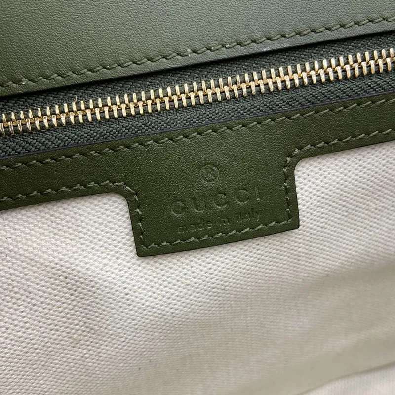 Gucci 815715 Gucci Blondie small shoulder bag Green Suede Leather