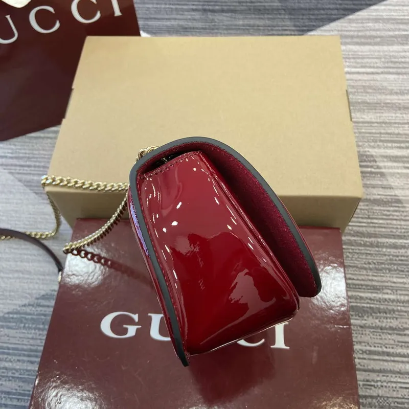 Gucci 815711 Gucci Blondie mini shoulder bag Patent Leather Red