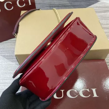 Gucci 815711 Gucci Blondie mini shoulder bag Patent Leather Red