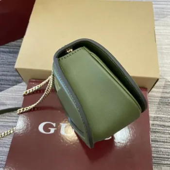 Gucci 815711 Gucci Blondie mini shoulder bag Suede Leather Green