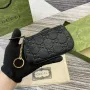Gucci 815891 GG Emblem Purse wallet Black