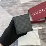 Gucci 821206 GG Emblem bi fold wallet Black