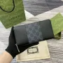 Gucci GG Emblem Black and  Beige 821803 mini wallet