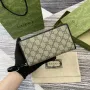 Gucci 821803 GG Emblem Beige and Black mini wallet