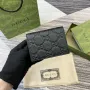 Gucci 815901 GG Emblem mini wallet Black