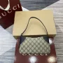 Gucci 820696 GG Emblem super mini shoulder bag Beige and Black