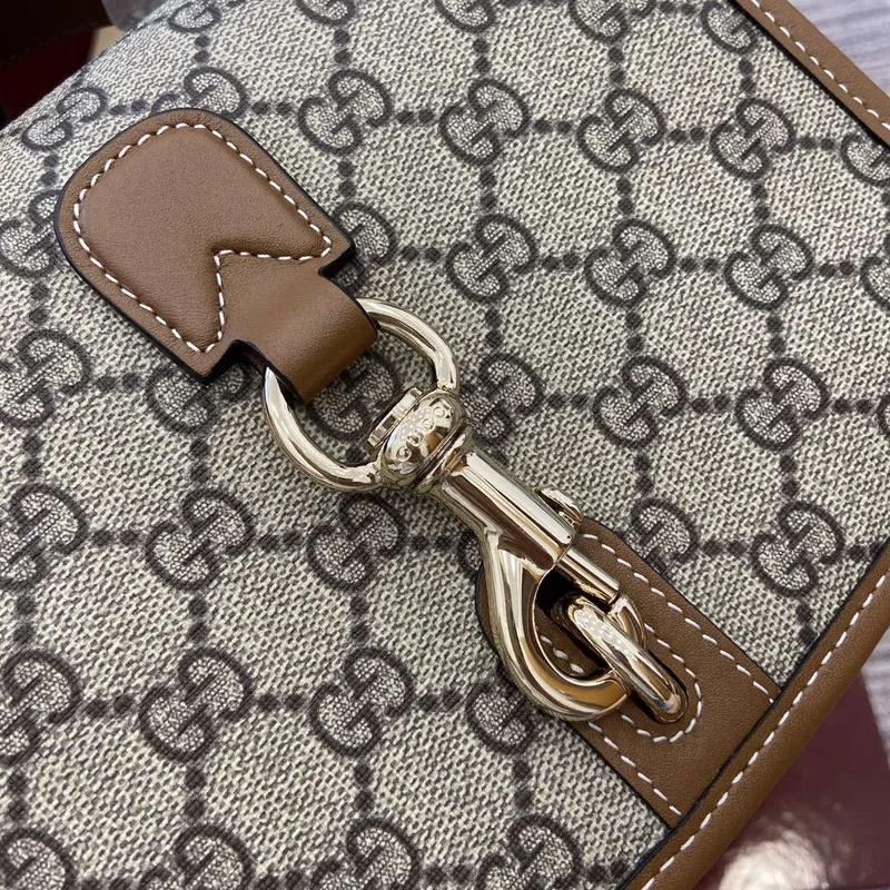 Gucci 815211 GG Emblem mini shoulder bag Beige and Brown