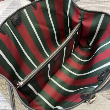 Gucci 815212 GG Emblem Large tote bag Beige and Black