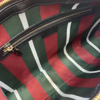 Gucci 815216 GG Emblem medium shoulder bag Beige and Black