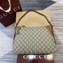 Gucci 815216 GG Emblem medium shoulder bag Beige and Brown