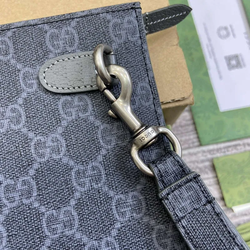 Gucci 768255 GG pouch with GG detail Black