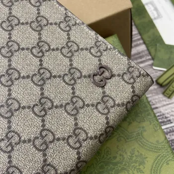 Gucci 768255 GG pouch with GG detail Dark Gray