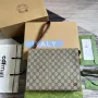Gucci 768255 GG pouch with GG detail Red
