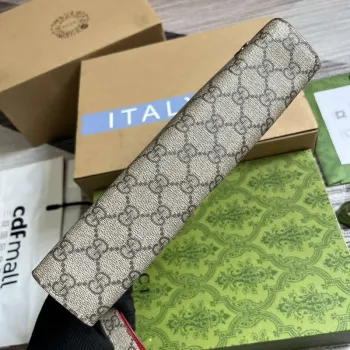 Gucci 768255 GG pouch with GG detail Red