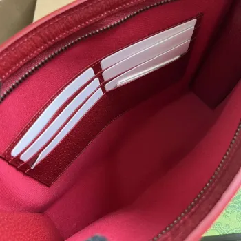 Gucci 768255 GG pouch with GG detail Red