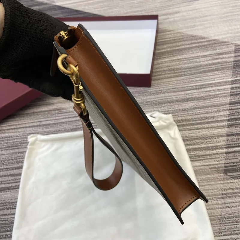 Gucci 768255 GG pouch with GG detail Beige