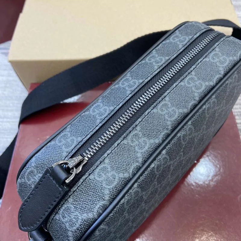 Gucci 821155 GG Emblem small crossbody bag Black