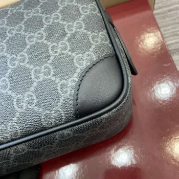 Gucci 821164 GG Emblem small toiletry case Black