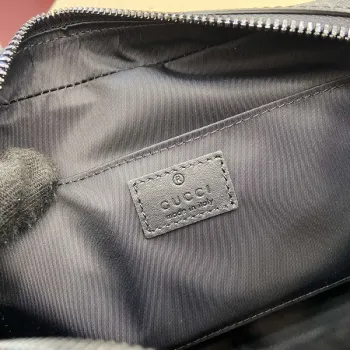 Gucci 821164 GG Emblem small toiletry case Black