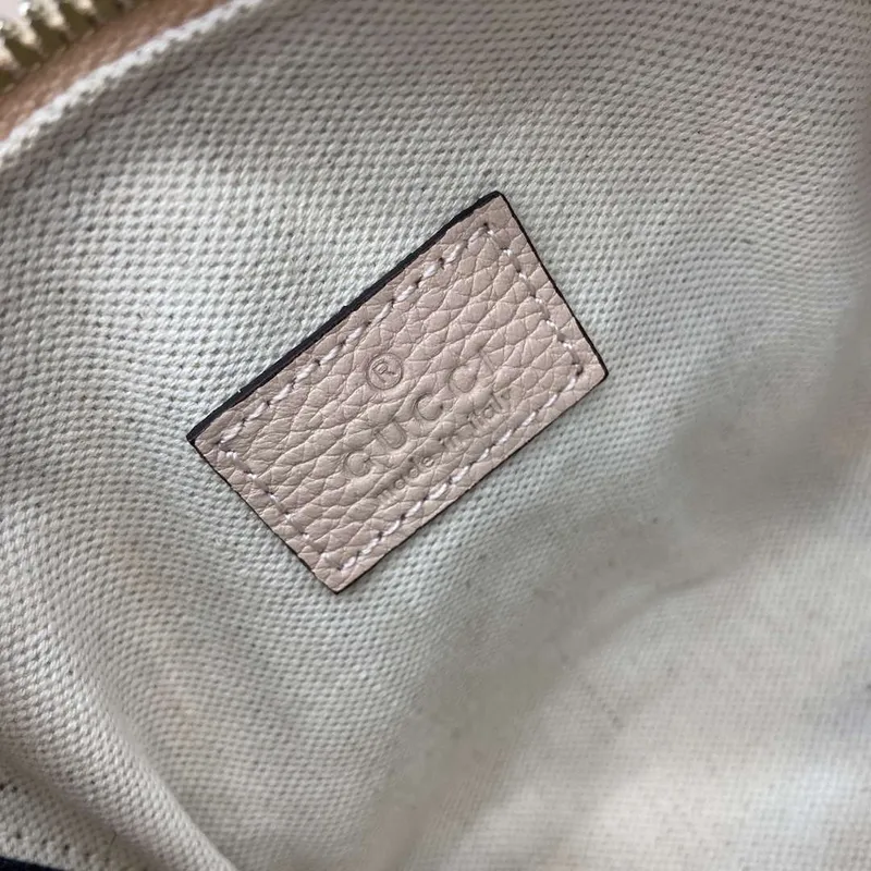 Gucci 815256 GG Emblem super mini top handle bag Beige