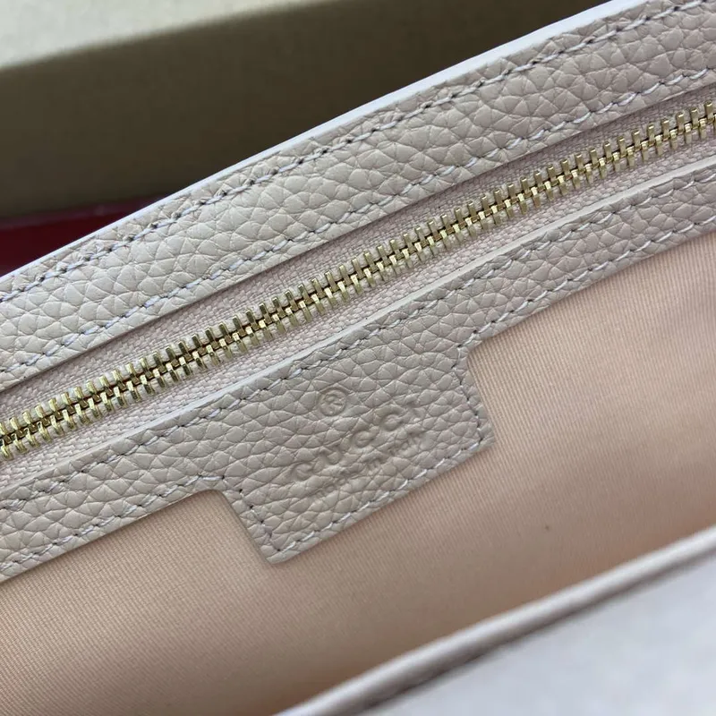 Gucci 818705 GG Emblem super mini shoulder bag Beige