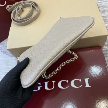 Gucci 815278 GG Emblem super mini bag Apricot